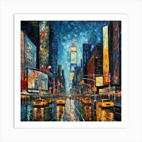 New York City At Night Art Print