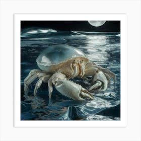 Crab In The Moonlight 32 Art Print