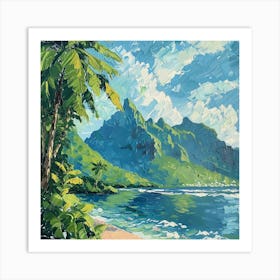 A Tahiti In French Polynesia Oil Painting Illust 1720357430 2 Art Print