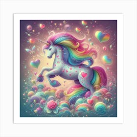 Rainbow Unicorn 1 Art Print