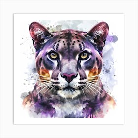 Camouflaged Cougar Majesty Art Print