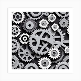 Gears Background 3 Art Print