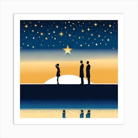 Christmas Night 8 vector art 1 Art Print