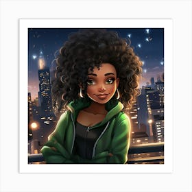 Afro Girl 80 Art Print