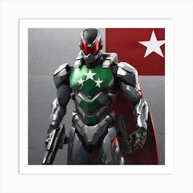 Soldier In A Green Suit Art Print