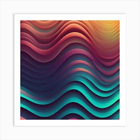 Abstract Wave Pattern 3 Art Print