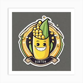 Sweetcorn As A Logo Sticker 2d Cute Fantasy Dreamy Vector Illustration 2d Flat Centered By T (3) Art Print