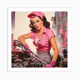 Pin Up Girl Art Print