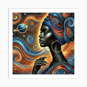 Liraella Celestial Portrait Art Print