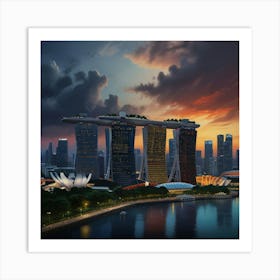 Singapore Marina Bay Art Print
