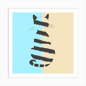 Cat Silhouette Print Art Print