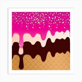 Ice Cream Sundae Art Print