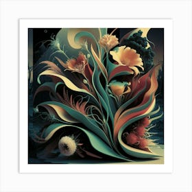 Flowers Of The Night 1 Art Print