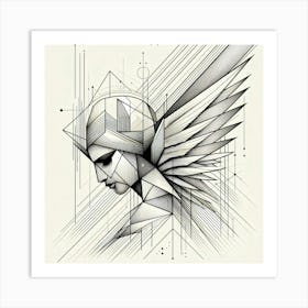 Abstract Line Art Illustration 413 Art Print