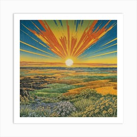 Warm Sunset Vista Art Print