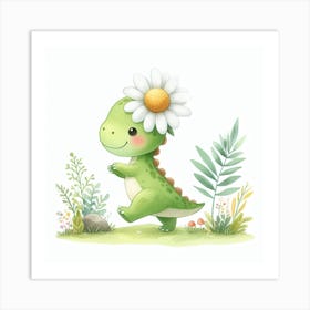 Daisy the dinosaur 1 Art Print