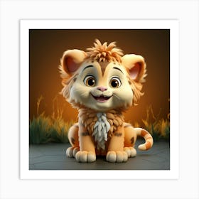 Lion Cub 34 Art Print