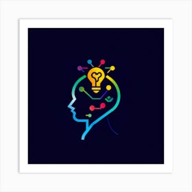 Human Head Logo Art Print