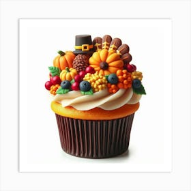 Thanksgiving Cupcake 2 Art Print