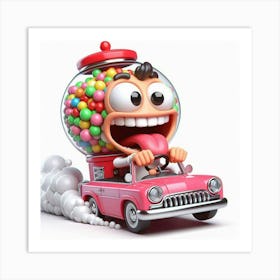 Gumball Machine car Art Print