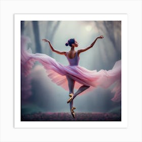 Ballerina In The Forest Art Print