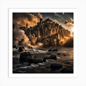 City By The Sea Art Print