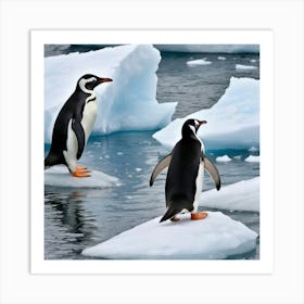 Penguin Bird Aquatic Antarctic Flightless Waddle Ice Cold Tuxedo Swim Cute Flippers Snow (3) Art Print