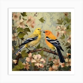 Bird In Nature American Goldfinch 3 Art Print