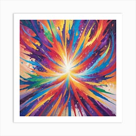 Rainbow Burst Art Print