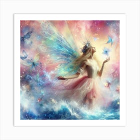 Fairy In The Ocean Art Print