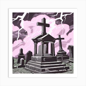 Graveyard Of The Dead 1 Art Print