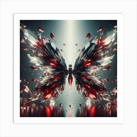 Butterfly With Diamonds 3 Art Print