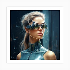 Futuristic Girl Art Print