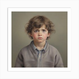 Leonardo Diffusion Xl An Picture Of A Child Who Is Nervous 0 Art Print