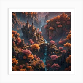 Castle In The Mountains Art Print