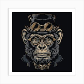 Steampunk Monkey 6 Art Print