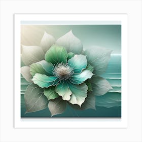 Abstract Flower Painting 7 Art Print