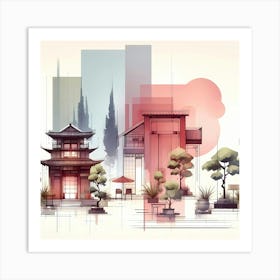 Asian City 1 Art Print