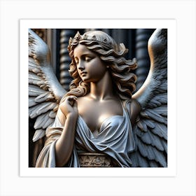 Angel Statue 2 Art Print