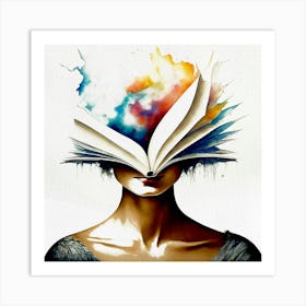 Book Head Art Print