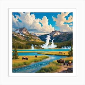 Yellowstone Valley Art Print