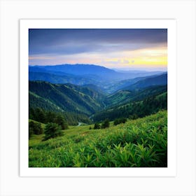 Sunset In The Mountains 4 Art Print