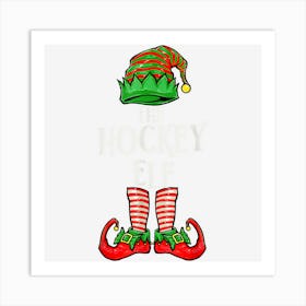 Hockey Elf Matching Family Group Christmas Party Pajama Art Print