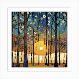 Woods By Gustav Klimt Art Print