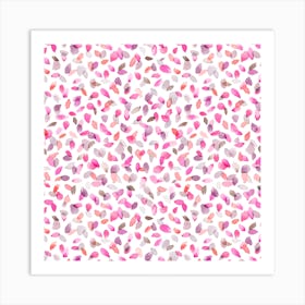 Petals Pink Square Art Print