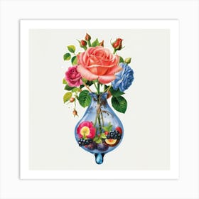 The Realistic And Real Picture Of Beautiful Rose 2 Art Print