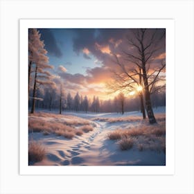 Frosty Twilight Art Print