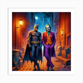 Batman And Joker 1 Art Print