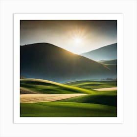 Sunset In Tuscany 6 Art Print