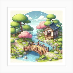 Japanese Village Art Print